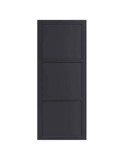 eco-urban handmade internal manchester 3 panel black door premium black primed coating dd6305