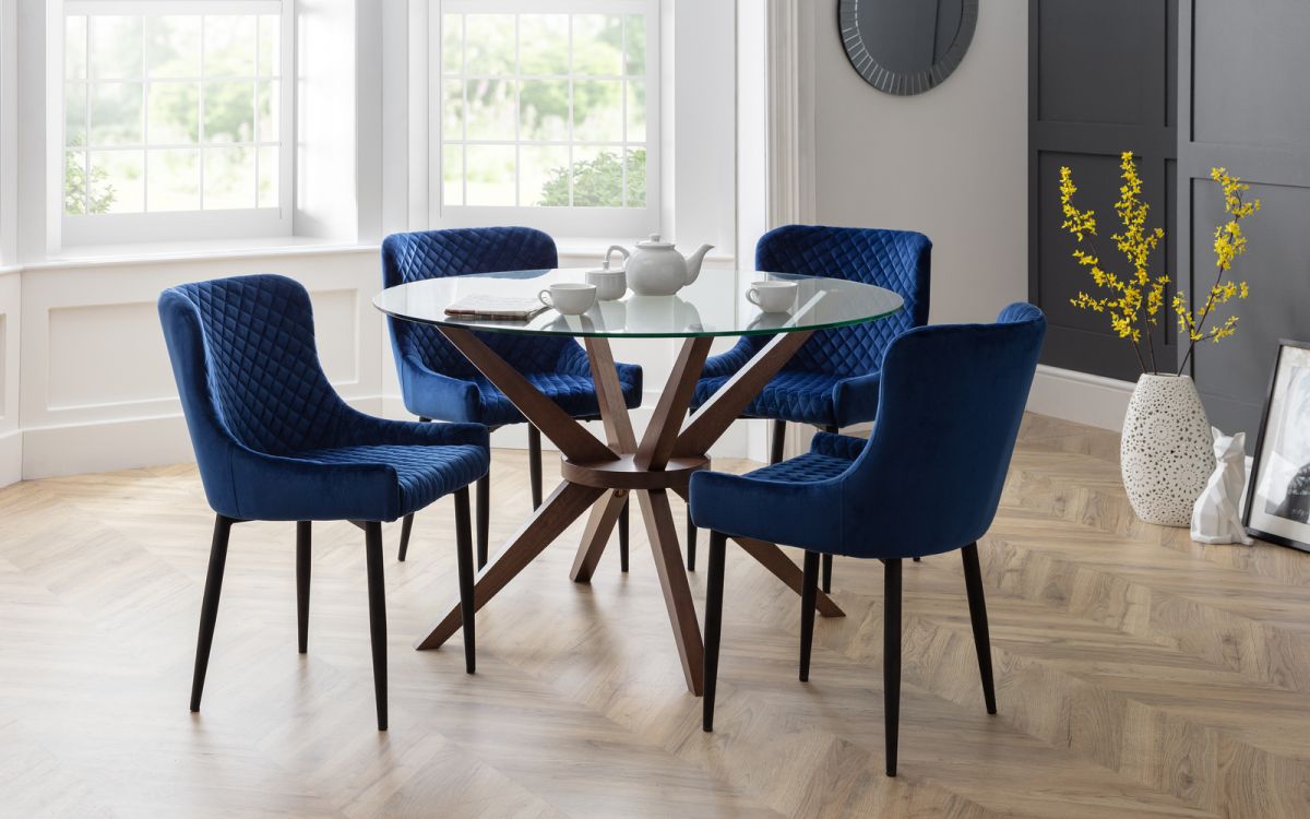 Blue Velvet Dining Chairs Set Of | stickhealthcare.co.uk